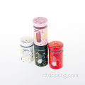 Black Lidan Plastic glazen fles voor keukenkruidpot kruidenfles